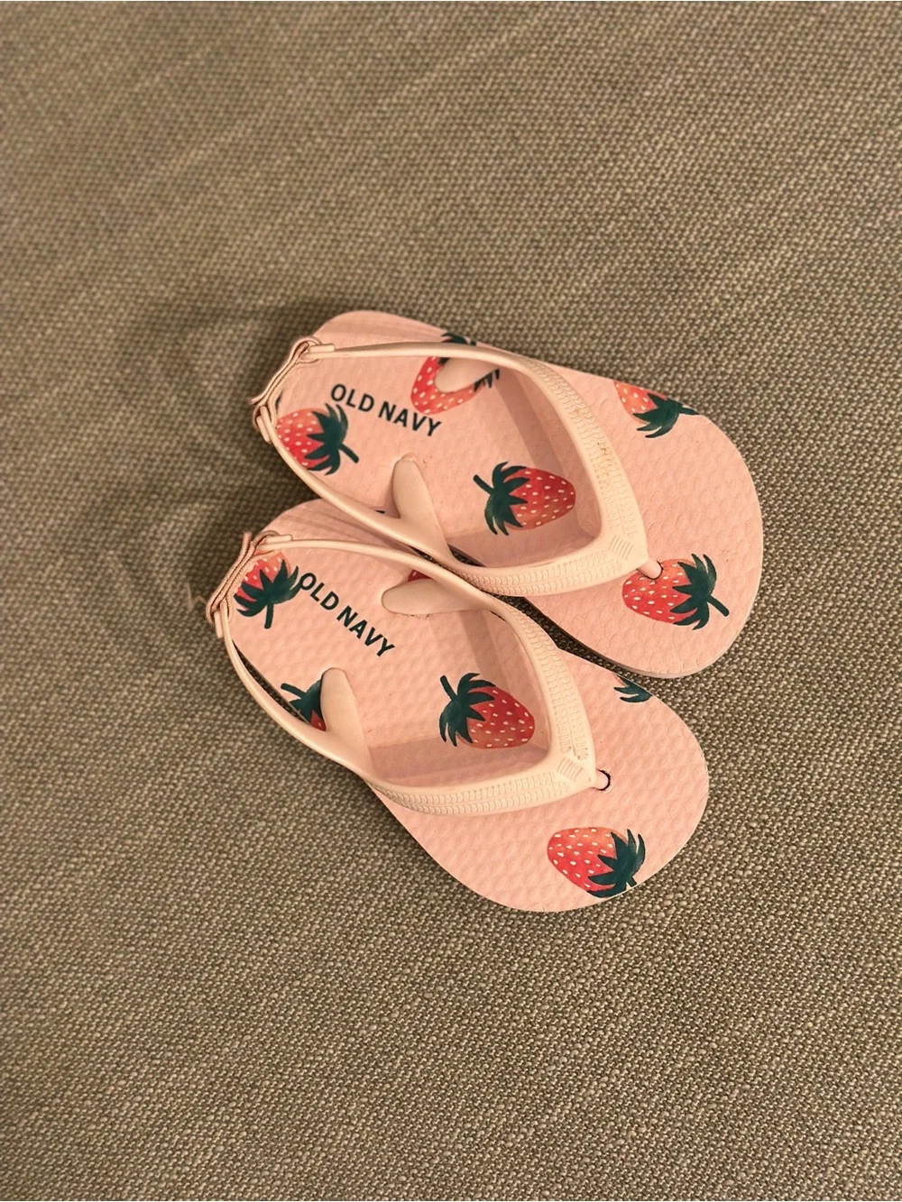 Old Navy Pink Strawberry Print Kids Sandals